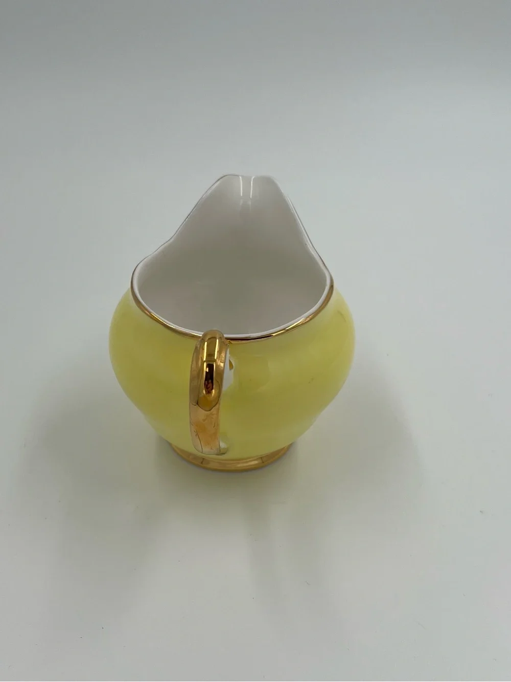 Vintage Yellow Milk Creamer Pitcher Daffodils Fine Bone China By Argyle England
